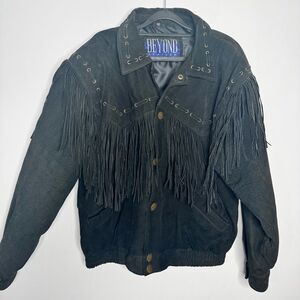 Vintage Beyond western leather jacket size medium